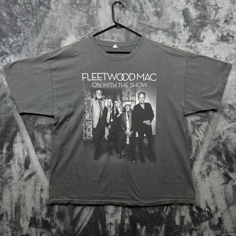 Fleetwood Mac T-Shirt Mens XL Grey Good 2014-2015 World Tour Concert Graphic Tee